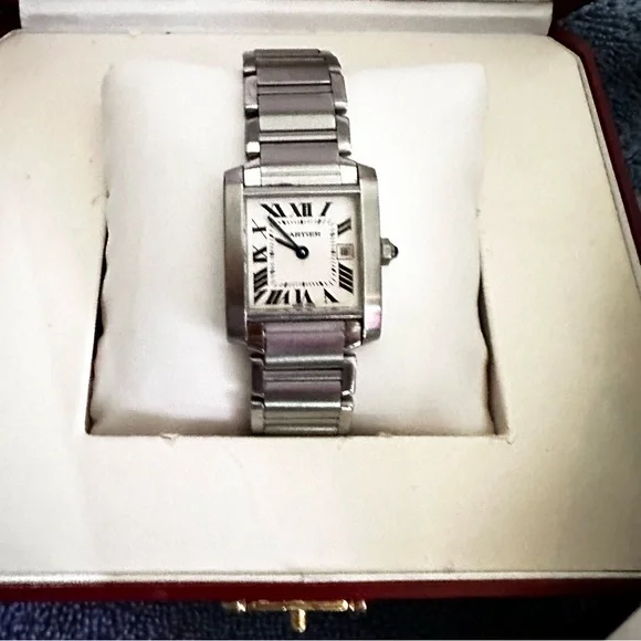 Cartier Silver Stainless Steel Watch with Red Box - Picture 2 of 13